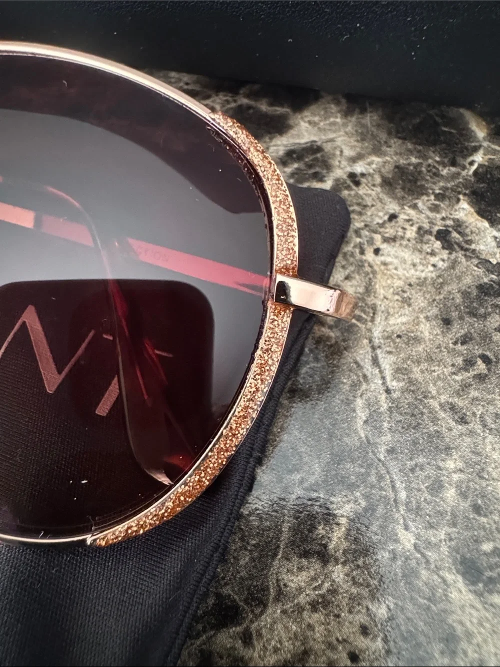 Lane Bryant Rose Gold Aviator Sunglasses with Brown Lenses